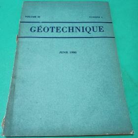 GEOTECHNIQUE 1980年第2期  岩土技术杂志 外文原版期刊