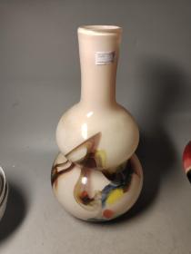 80年代，拉丝玻璃葫芦凉水瓶
