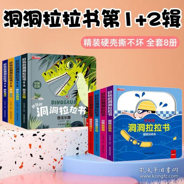 好玩的洞洞拉拉书 第二辑 全4册 0-3岁宝宝撕不烂推拉3d立体机关书 婴幼儿早教益智精装书 创意大师洞洞翻翻书 奇妙洞洞书