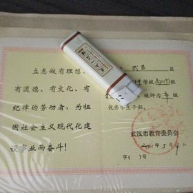 2001年优秀学生干部证书