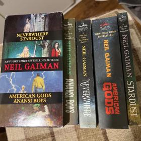 尼尔盖曼4本套装 英文原版科幻小说集 Neil Gaiman Mass Market Box Set 尼尔盖曼作品套装：美国众神、蜘蛛男孩、乌有乡、星尘