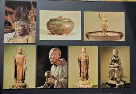 东大寺佛教佛像艺术明信片一组8张合售，可做极限明信片