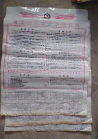 1996年塑料宣传单:社会治安综合治理公约，尺寸大约60*80多，30元，great wall beijing宣传页几张30元