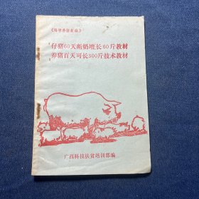 仔猪60天断奶增长60斤教材 养猪百天可长300斤技术教材