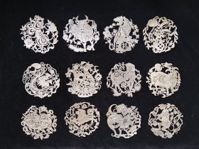 皮影十二生肖牛皮雕刻皮本色10元一个3个起包邮可DIY手绘上色下单私信告知要什么图