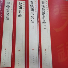 中国碑帖名品《甲骨文名品》《秦汉简帛书名品》（上下）《楚简名品》四本合售