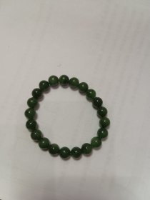 和田玉碧玉1.0单圈手串 男款 保真
