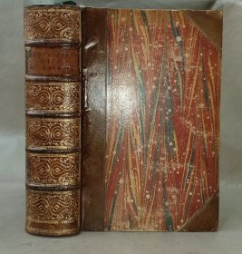 补图：1860年James Boswell: The Life of Samuel Johnson – 包斯威尔《约翰逊传》3/4小牛皮古董书插图本 对开1巨册全 多张钢版画 增补精美插图