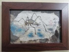 手绘国画昆虫甲