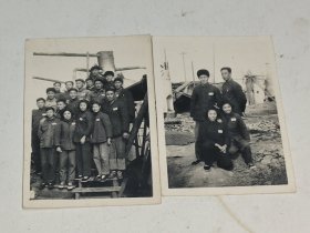 建国早期苏州吴江盛泽老照片大炼钢(一个炼钢楼有红旗字样，难得史料，取自盛泽横泾中学一个老师相册，仅供参考，购者自辨)