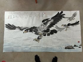 胡巨保绘画作品:鲲鹏展翅九万里