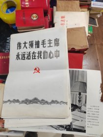 伟大领袖毛主席永远活在我们心中【63张全】8开、最后一页边有点坏！