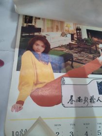 挂历1988年香港明星刘嘉玲，梅艳芳等