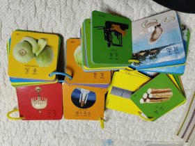 儿童卡片:交通工具，蔬菜，水果嗯，动物等5本。