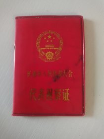 长春市人民代表大会代表视察证