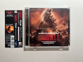 哥斯拉 原声 Alexandre Desplat - Godzilla (Original Motion Picture Soundtrack)，CD，14年日版首版，带侧标，外壳磨痕，盘面轻微痕迹