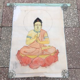 佛友纯手绘佛像：南無大日如来 共2张两法像分为上下两层