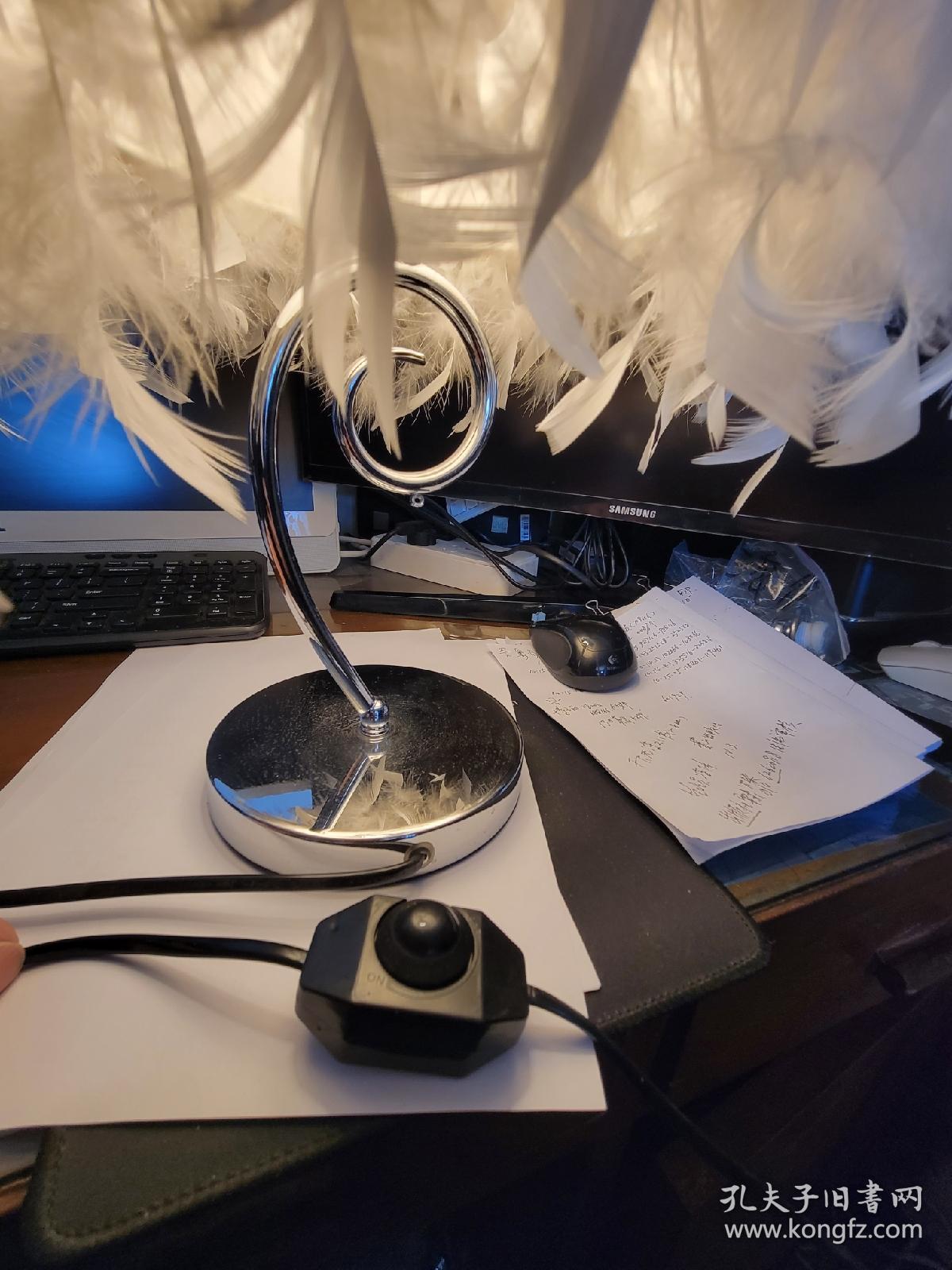 羽毛台灯，现代简约