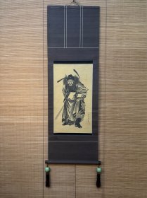 钟馗图 藤原瑶林（江户？）钟馗图 手绘 真迹  南画 古画 宋元画 明画 日本回流  国画 文人画 古笔