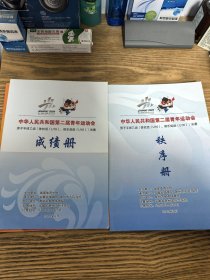 中华人民共和国第二届青年运动会男子手球乙组决赛秩序册 成绩册 3本合售