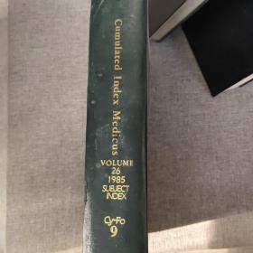 cumulated index medicus volume 26 1985 9累计医学索引