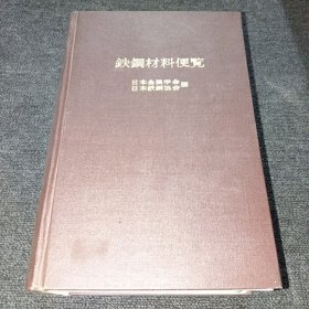 铁钢材料便览（日文原版，精装厚本，实物拍摄）