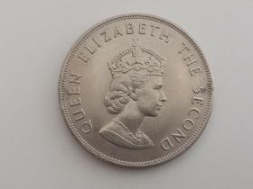 英属泽西岛1966年5先令克朗大镍币