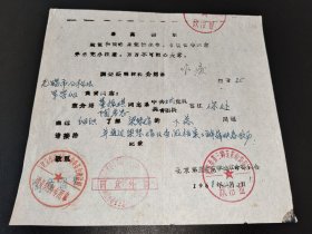 1968年-北京第三师范学校革命委员会-介绍信3枚-同一批人的
