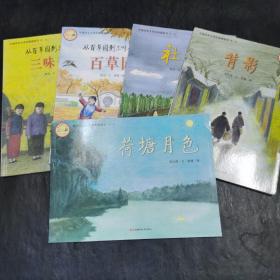 中国百年文学经典图画书.第一辑：荷塘月色  从百草园到三味书屋上下  背影  社戏 5本全