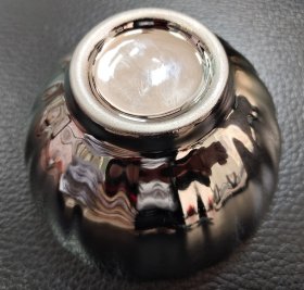 福建龙窑柴烧精品《银羽孔雀》主人杯(工艺师现场开窑，千里挑一，口经9.5厘米，高5厘米，心爱之物，有缘人私聊)