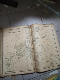 老地图 拿破仑帝国战争路线图（4开）
