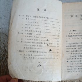 高级中学课本代数:必修上下册(封面封底小污，上册书边有水渍目录有少量笔迹，上下册内页无勾画笔记，品相差点请仔细见图)