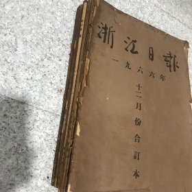 浙江日报1966年全年合订本（分12个月）