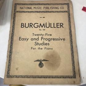 BURGMULLER 布格缪勒钢琴进阶25曲:作品100 原版