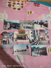 彩色照片九张有丹东公园