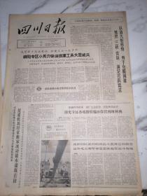 四川日报1965年7月31日四开四版，突出政治加强战备苦练杀敌硬本领（“八一”画刊）。绵阳专区小马力柴油提灌工具大显威风。粉碎美国在老挝的新冒险。像战士爱护武器一样爱护机器设备——四论怎样组织工业生产建设高潮？