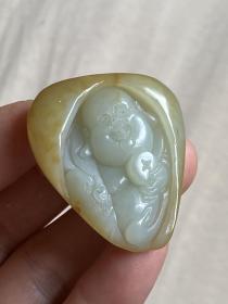 精品和田玉弥勒佛 招财纳福挂件