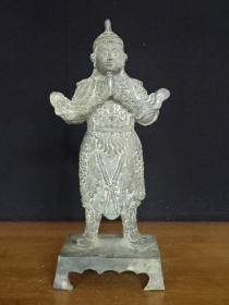 古董   古玩收藏   铜器  铜佛像  神佛佛像   纯铜佛像  长9.6厘米，宽7厘米，高23厘米，重量2斤