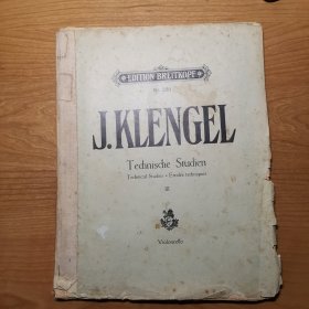 J.KLENGEL technische studien （大提琴，英文原版老乐谱）