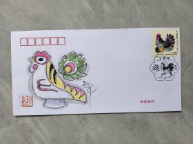 ⑥卓曙，鸡鸣轩主，师莲堂主，十二生肖园主，广东鸡王，手绘首日封，广东美协会员，汕头市人大书画院特聘画家，澄海美协副主席，山东东方美术研究所研究员，广东澄海名家墨迹文献，签名钤印。