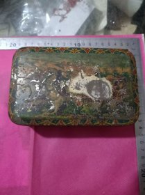 清代洋行糖果茶食广告铁盒