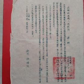 1954年2月20日，关于粮食的老公文，嵊县（今浙江省绍兴市嵊州）（生日票据，文件通知类，18-4）