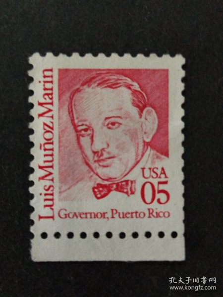 美国邮票 1986年名人 雕刻版普通邮票-波多黎各第一任长官 马林