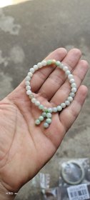 三彩翡翠手链一条