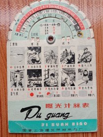 1970年代《暴光计算表》