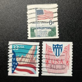 美国邮票，美国国旗一组