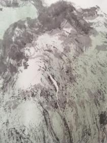 韦远柏 山水国画作品《黄山半山亭》