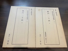 书道名迹基本丛书 龙门二十品 上下 三省堂