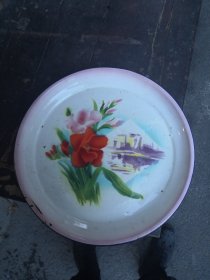 72年，上海花卉搪瓷茶盘