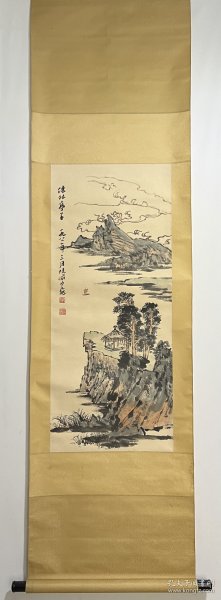 陆俨少 立轴 山水画